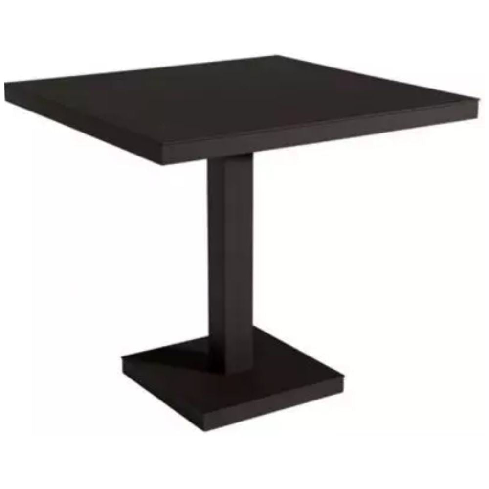 Mesa cuadrada Resol Barcino Pie Central 90x90 con estructura de aluminio anodizado