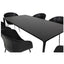 Mesa rectangular Nogal Beat Austria con estructura de acero y cubierta de porcelanato