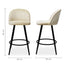 Nogal Beat Avila Banco Alto Tapizado Tela Tipo Terciopelo Uso Interior Diseño Nordico - BANC0903741 - Mundo In - NOGAL BEAT - Bancos