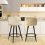 Nogal Beat Avila Banco Alto Tapizado Tela Tipo Terciopelo Uso Interior Diseño Nordico - BANC0903741 - Mundo In - NOGAL BEAT - Bancos