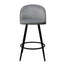 Nogal Beat Avila Banco Alto Tapizado Tela Tipo Terciopelo Uso Interior Diseño Nordico - BANC0903741 - Mundo In - NOGAL BEAT - Bancos