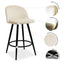 Nogal Beat Avila Banco Alto Tapizado Tela Tipo Terciopelo Uso Interior Diseño Nordico - BANC0903741 - Mundo In - NOGAL BEAT - Bancos