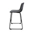 Banco bajo Kingstrong Phoenix con base metálica mate y asiento y respaldo tapizados de color