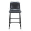 Banco bajo Kingstrong Phoenix con base metálica mate y asiento y respaldo tapizados de color