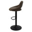 Banco alto Kingstrong Berna con base metálica negra, reposapiés y asiento y respaldo tapizados de color