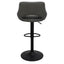 Banco alto Kingstrong Berna con base metálica negra, reposapiés y asiento y respaldo tapizados de color