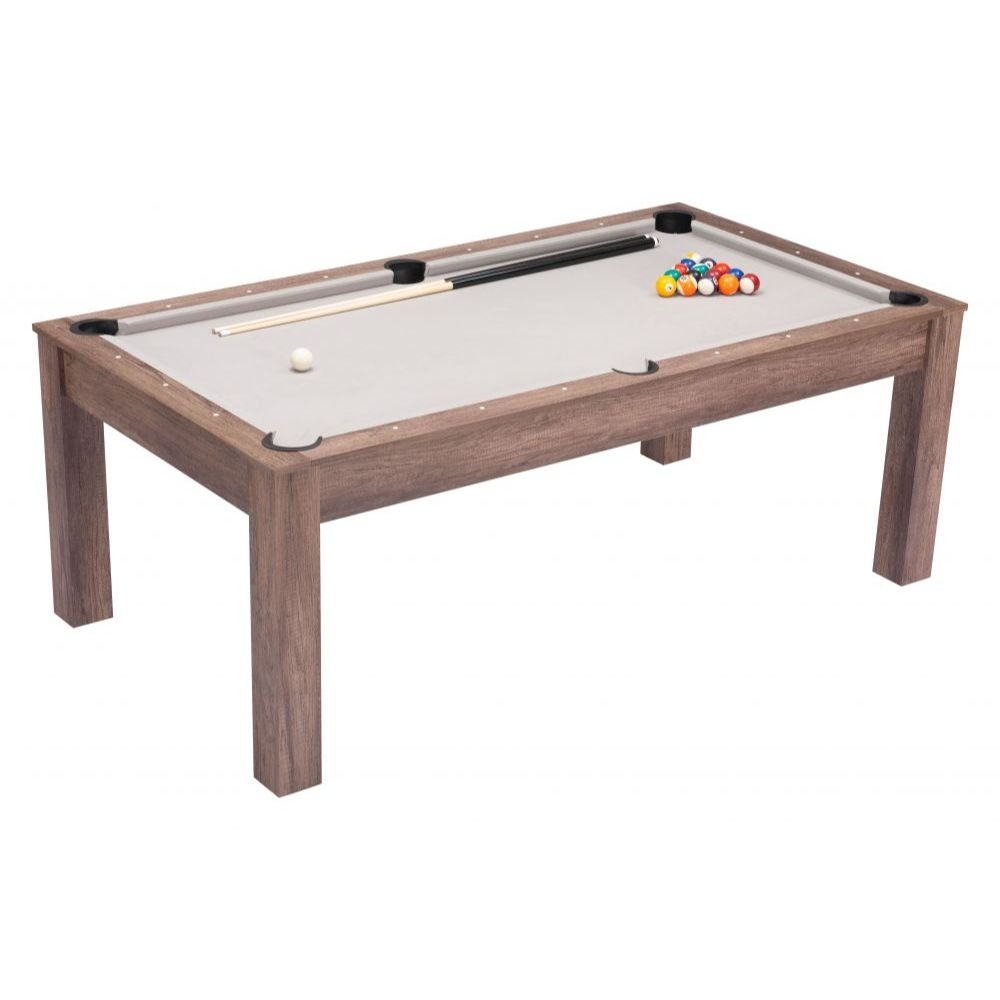 Mesa ZUO BONKER 3 en 1 de comedor, billar y ping pong en MDF imitación madera color marrón