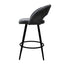 Banco bajo Kingstrong Cádiz con asiento y respaldo tapizados en tela y base de metal en acabado mate.