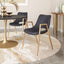 Silla comercial Zuo Desi tapizada en vinilo con marco de acero acabado dorado