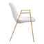 NOGAL BEAT DESI | Silla para Comedor Restaurante Cafeteria | Base Dorada | Asiento Disponible en Varios Colores | Piel Sintetica | Interior - 109550 - Zuo - NOGAL BEAT -