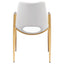 NOGAL BEAT DESI | Silla para Comedor Restaurante Cafeteria | Base Dorada | Asiento Disponible en Varios Colores | Piel Sintetica | Interior - 109550 - Zuo - NOGAL BEAT -