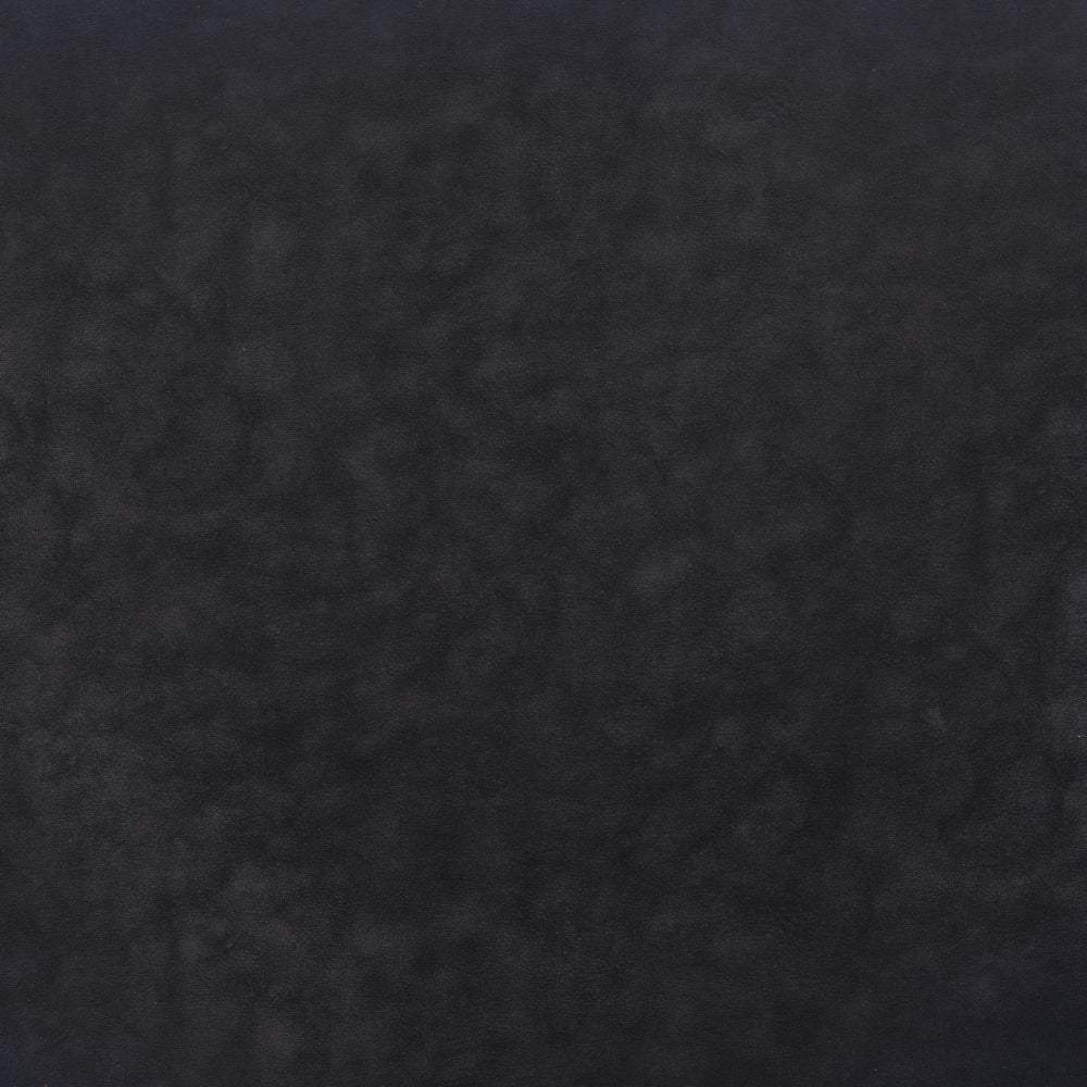 Silla Zuo Desi negra tapizada en piel sintética con marco de acero negro mate