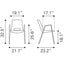 NOGAL BEAT DESI | Silla para Comedor Restaurante Cafeteria | Base Negra | Asiento Disponible en Varios Colores | Piel Sintetica | Interior - 109536 - Zuo - NOGAL BEAT -