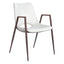 NOGAL BEAT DESI | Silla para Comedor Restaurante Cafeteria | Varios Colores | Piel Sintetica | Interior - 109068 - Zuo - NOGAL BEAT -