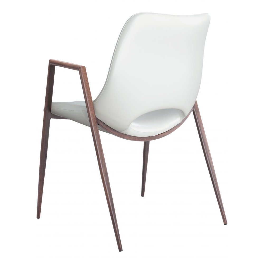 NOGAL BEAT DESI | Silla para Comedor Restaurante Cafeteria | Varios Colores | Piel Sintetica | Interior - 109068 - Zuo - NOGAL BEAT -