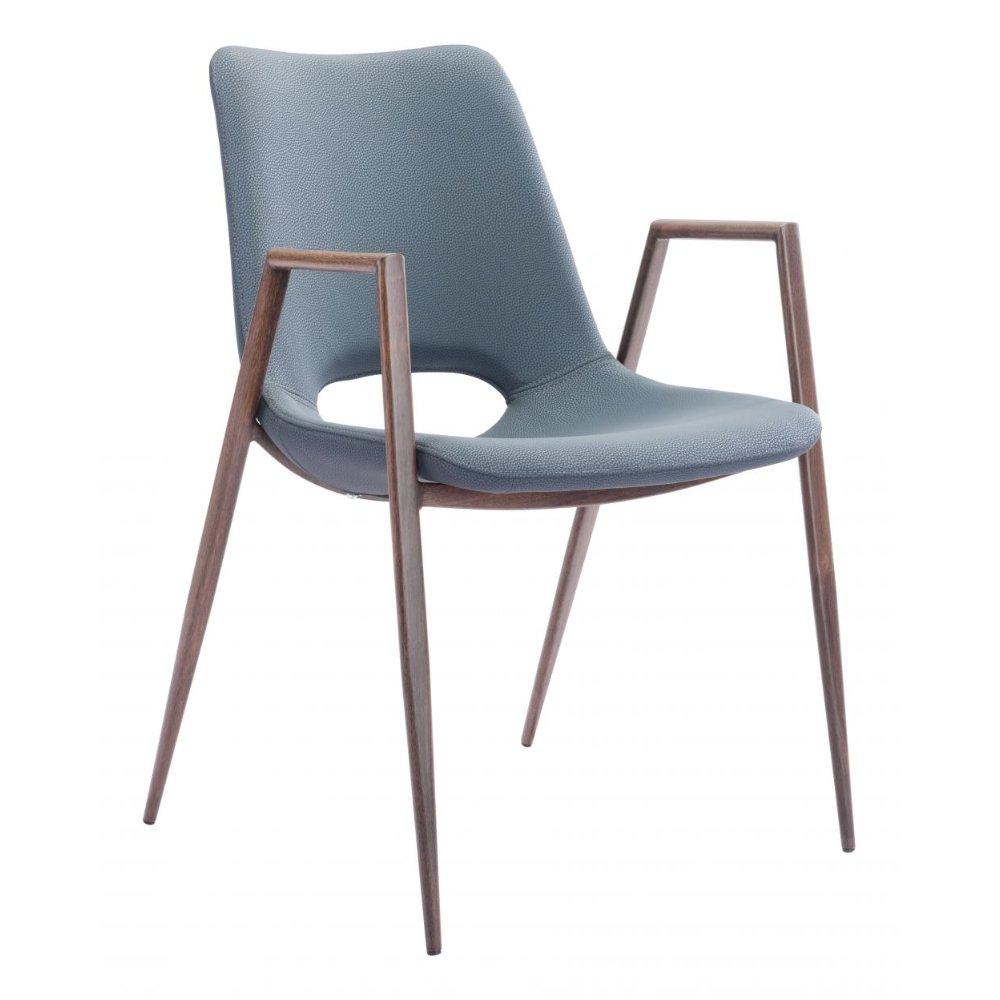 NOGAL BEAT DESI | Silla para Comedor Restaurante Cafeteria | Varios Colores | Piel Sintetica | Interior - 101695 - Zuo - NOGAL BEAT -