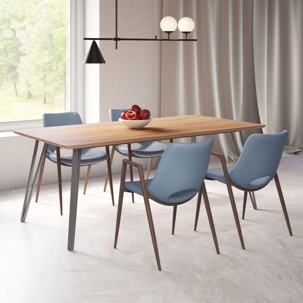 NOGAL BEAT DESI | Silla para Comedor Restaurante Cafeteria | Varios Colores | Piel Sintetica | Interior - 101695 - Zuo - NOGAL BEAT -