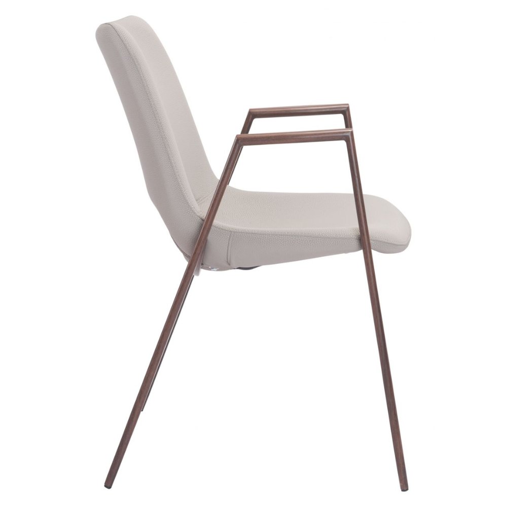 NOGAL BEAT DESI | Silla para Comedor Restaurante Cafeteria | Varios Colores | Piel Sintetica | Interior - 101696 - Zuo - NOGAL BEAT -