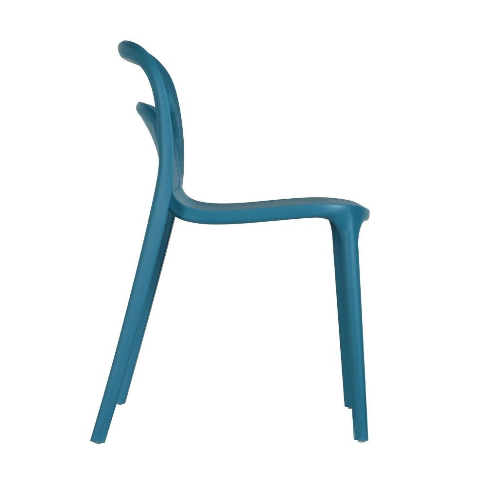 Silla comercial Kingstrong Asti VAR de polipropileno ergonómica con cuatro patas para exterior