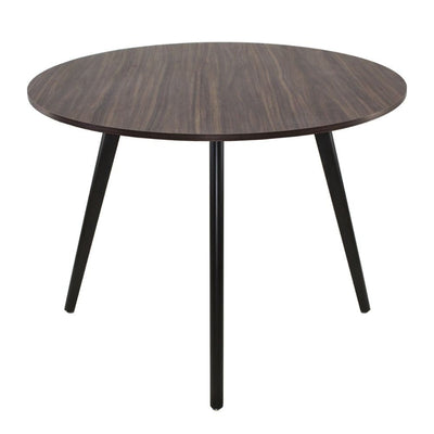 Mesa redonda KINGSTRONG FRANKFURT de madera color nogal con superficie circular