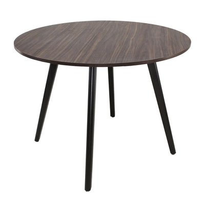 Mesa redonda KINGSTRONG FRANKFURT de madera color nogal con superficie circular