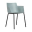 Silla comercial Kingstrong Potenza 822 de polipropileno con brazos y estructura metálica