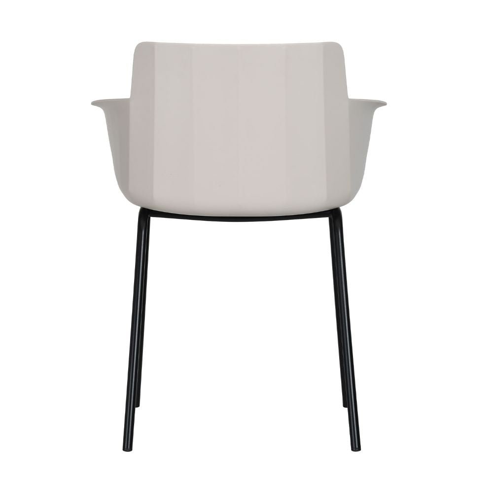 Silla comercial Kingstrong Potenza 822 de polipropileno con brazos y estructura metálica