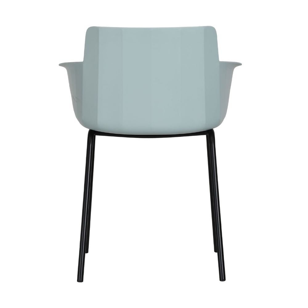 Silla comercial Kingstrong Potenza 822 de polipropileno con brazos y estructura metálica