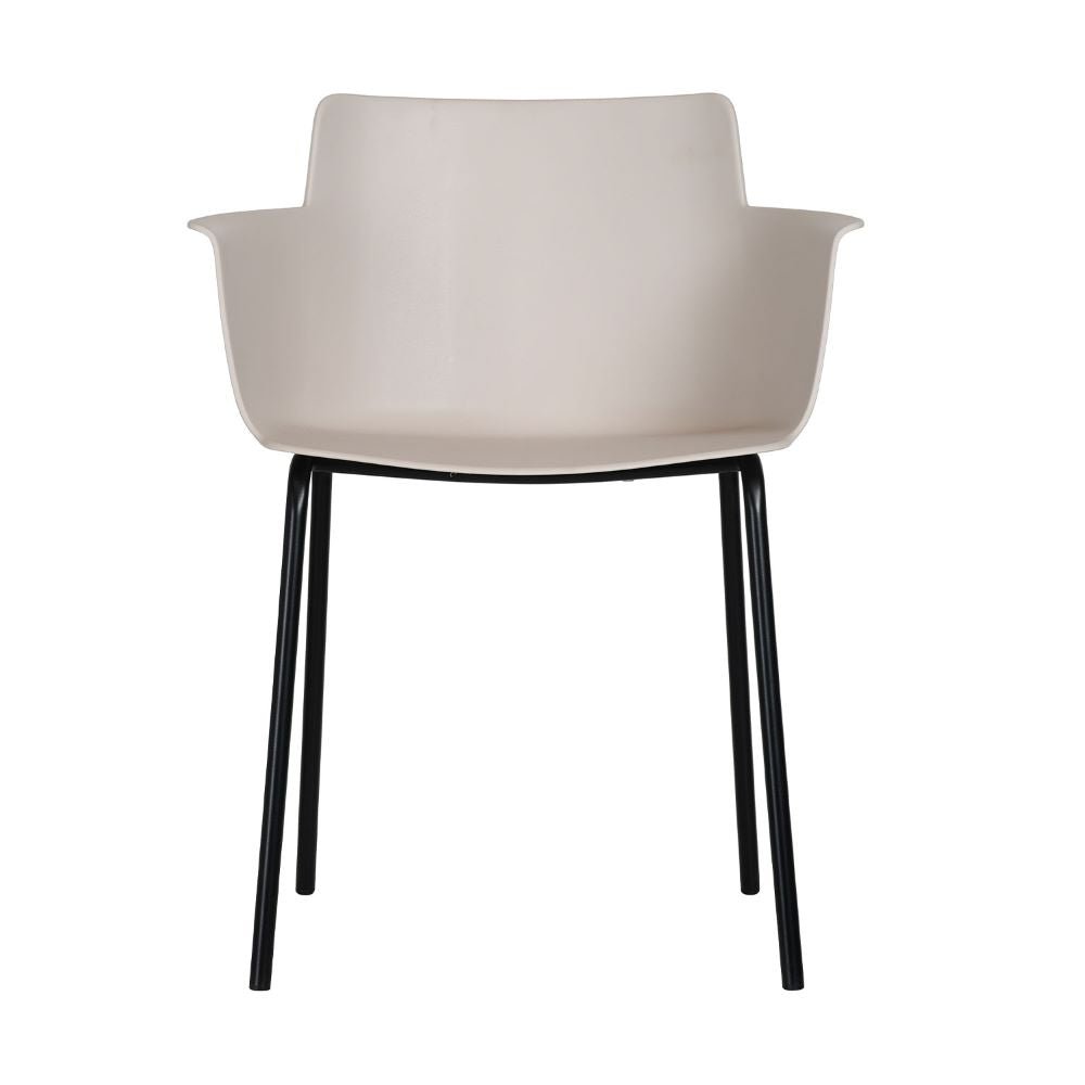 Silla comercial Kingstrong Potenza 822 de polipropileno con brazos y estructura metálica