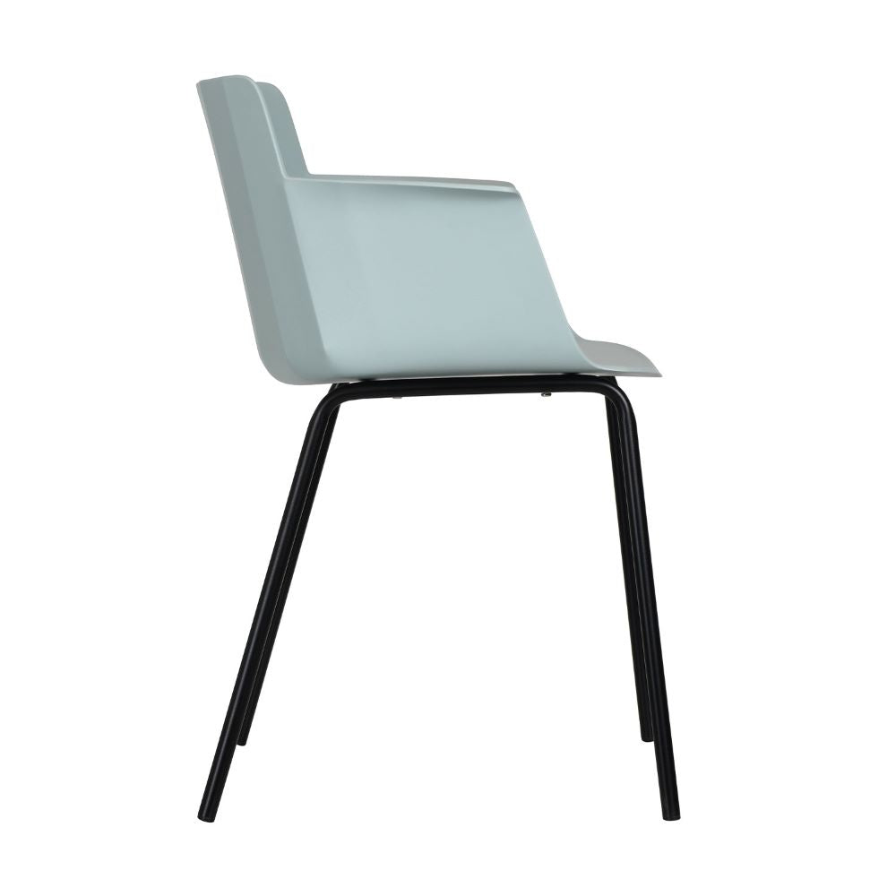 Silla comercial Kingstrong Potenza 822 de polipropileno con brazos y estructura metálica
