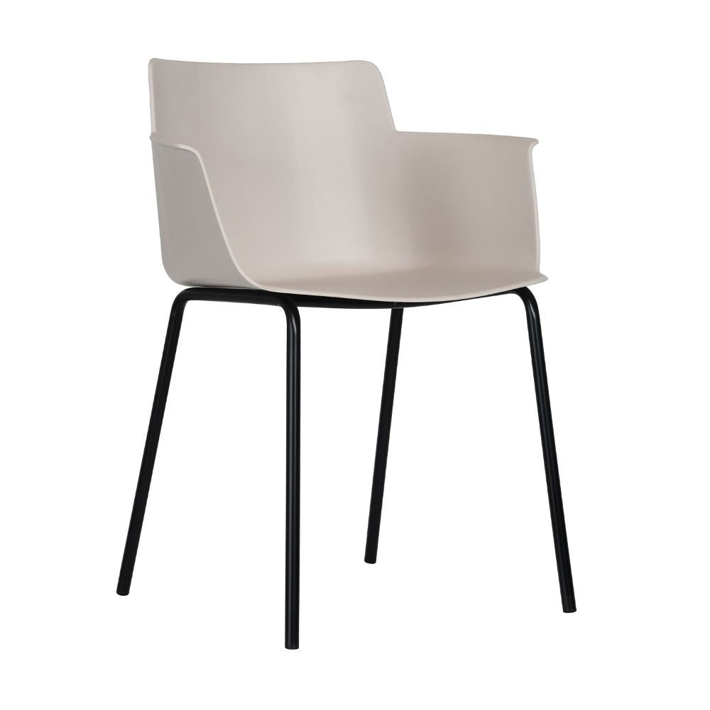 Silla comercial Kingstrong Potenza 822 de polipropileno con brazos y estructura metálica