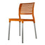 Silla comercial Kingstrong JM Galeri en polipropileno con cuatro soportes anodizados