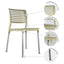 Silla comercial Kingstrong JM Galeri en polipropileno con cuatro soportes anodizados