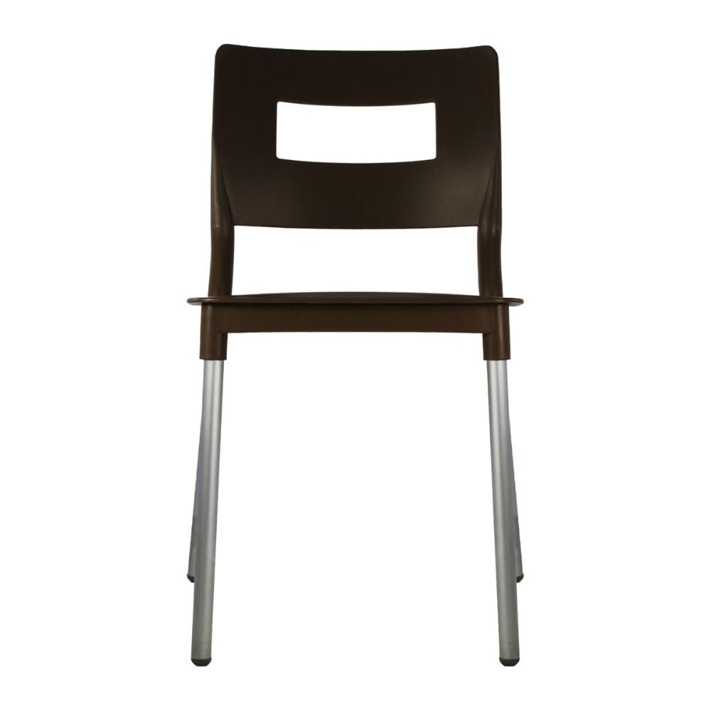 SILLA KINGSTRONG JM VALENIA SILL0020317 | Silla Estilizada Terraza Jardín Comedor | Base 4 Puntas | Terminado Anodizado | Polipropileno | Interior + Exterior | Resorts Salas de Espera Lugares de Eventos Isla de Cocina Sala de Estar Asiento Adicional Espacios Comerciales