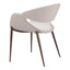 Silla comercial Zuo Limay beige tapizada en vinilo resistente al agua con estructura de acero y madera