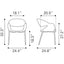 Silla comercial Zuo Limay beige tapizada en vinilo resistente al agua con estructura de acero y madera