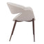 Silla comercial Zuo Limay beige tapizada en vinilo resistente al agua con estructura de acero y madera