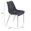 NOGAL BEAT MAGNUS | Silla para Comedor Restaurante | Patas Acero Inoxidable | Varios Colores | Piel Sintetica | Interior - 101271 - Zuo - NOGAL BEAT -