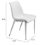 NOGAL BEAT MAGNUS | Silla para Comedor Restaurante | Patas Acero Inoxidable | Varios Colores | Piel Sintetica | Interior - 101270 - Zuo - NOGAL BEAT -
