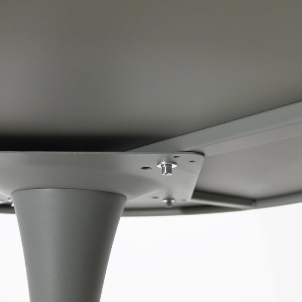 Mesa redonda Kingstrong Vittoria 100 con estructura y cubierta en metal pintado