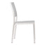 Silla Zuo Metropolitan gris sin brazos con estructura de aluminio cepillado y asiento de polietileno