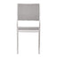 Silla Zuo Metropolitan gris sin brazos con estructura de aluminio cepillado y asiento de polietileno