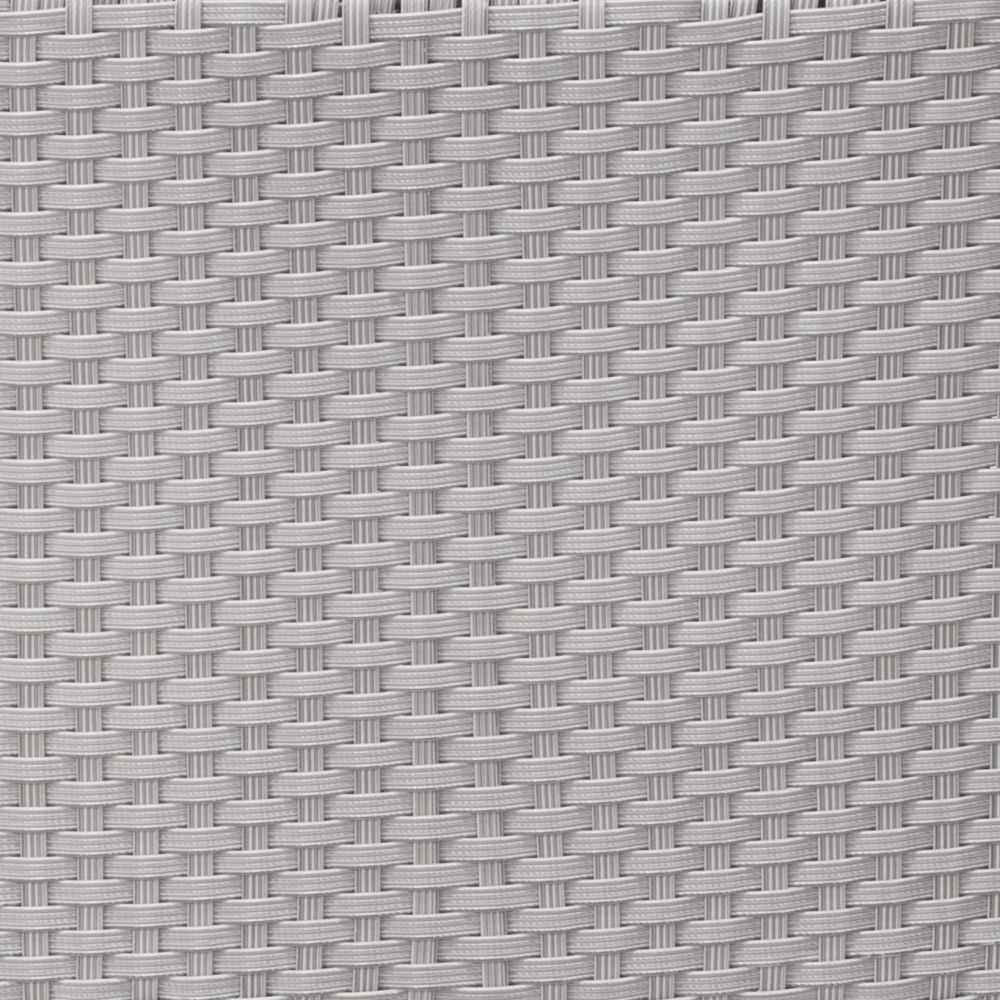 Silla Zuo Metropolitan gris sin brazos con estructura de aluminio cepillado y asiento de polietileno