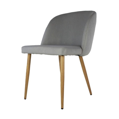 Silla comercial Kingstrong MOB-055 Lucca Lino tapizada en tela tipo lino con base de madera