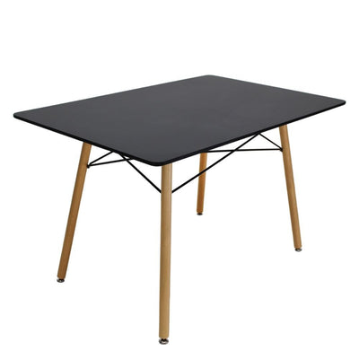 Mesa rectangular Kingstrong Oslo con estructura y cubierta de madera de diseño minimalista