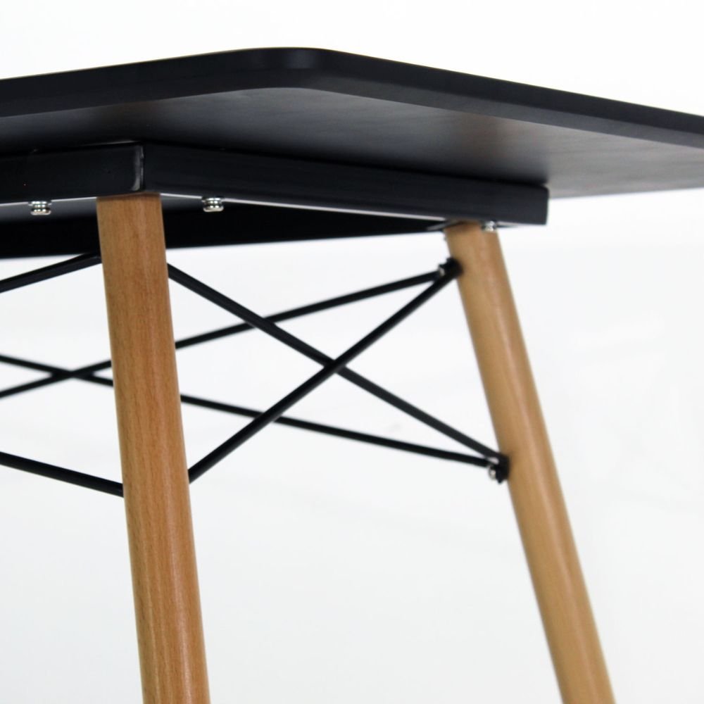 Mesa rectangular Kingstrong Oslo con estructura y cubierta de madera de diseño minimalista
