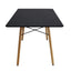 Mesa rectangular Kingstrong Oslo con estructura y cubierta de madera de diseño minimalista