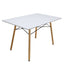 Mesa rectangular Kingstrong Oslo con estructura y cubierta de madera de diseño minimalista
