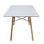 Mesa rectangular Kingstrong Oslo con estructura y cubierta de madera de diseño minimalista