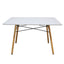 Mesa rectangular Kingstrong Oslo con estructura y cubierta de madera de diseño minimalista